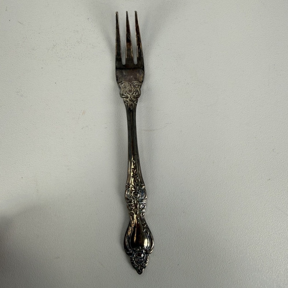 ESTIA SILVER PLATE Korea "ESI 10" Pattern Seafood Cocktail Fork